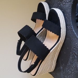 LC Lauren Conrad Black Wedge